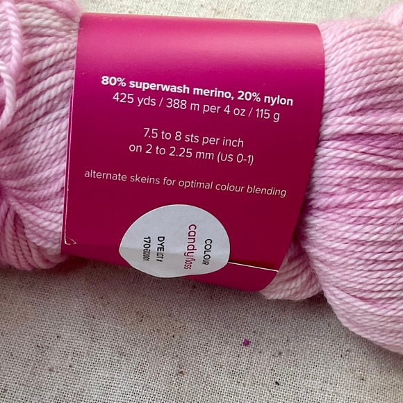 Sweet Georgia Tough Love Sock Wool/Nylon Yarn “Candyfloss” Pink *discontinued* - Picture 1 of 4